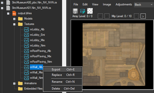 Exporting Texture with Switch Toolbox